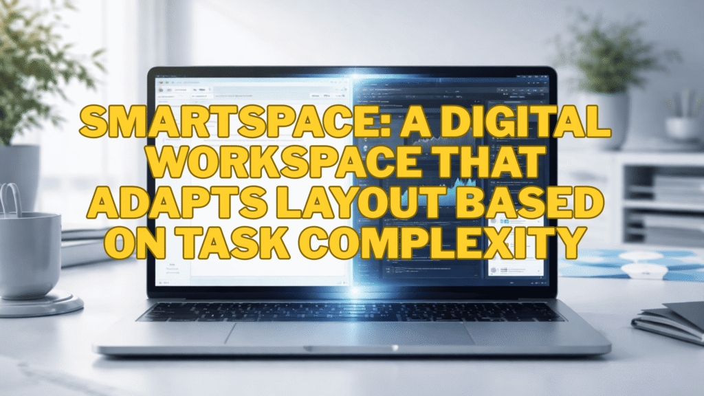 SmartSpace digital workspace dynamically adapting layout based on task complexity for deep work