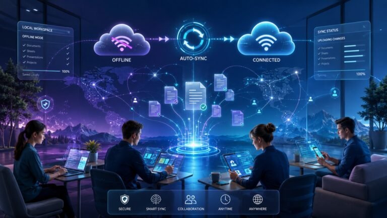SilentSync offline collaboration tool automatically syncing work without internet