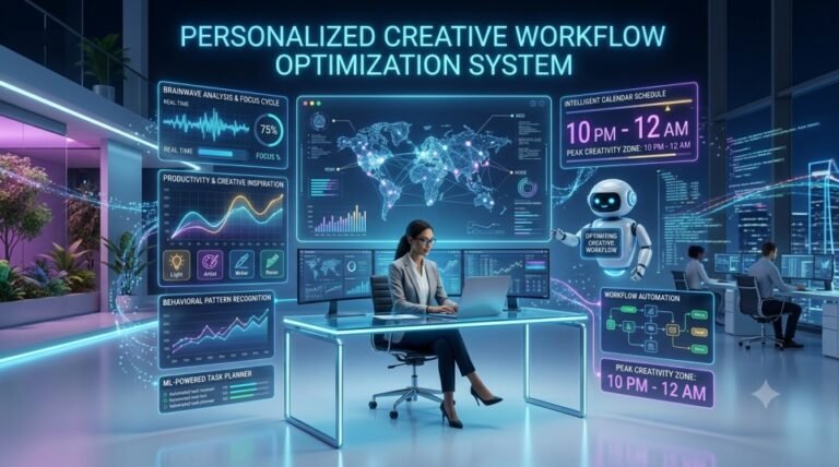 FlowPredict AI dashboard predicting peak creative work hours